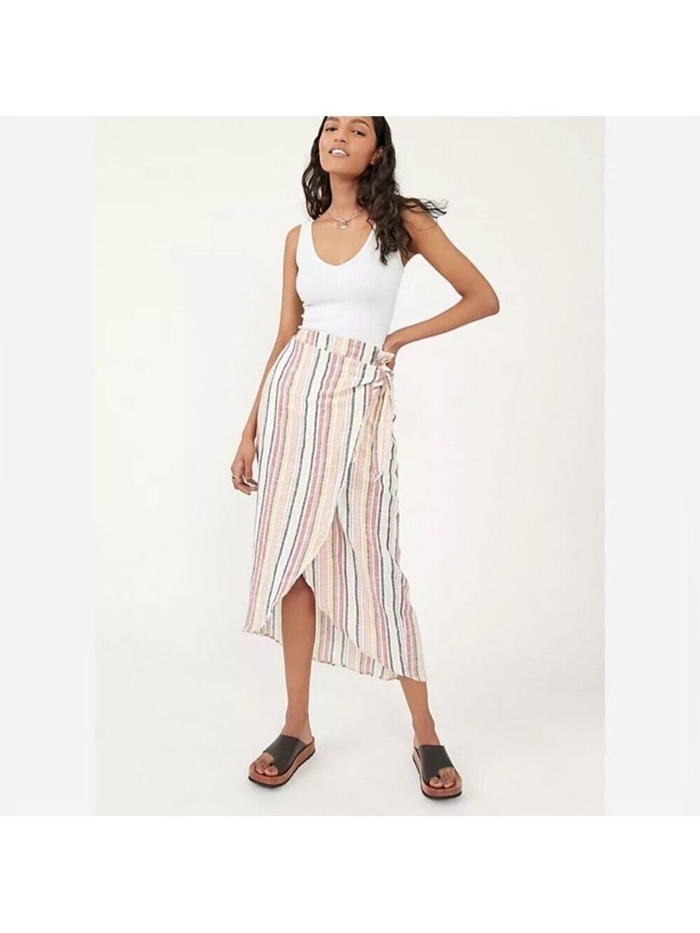 Free People Aubrey Sarong Skirt in Multi Combo size 12 NWT